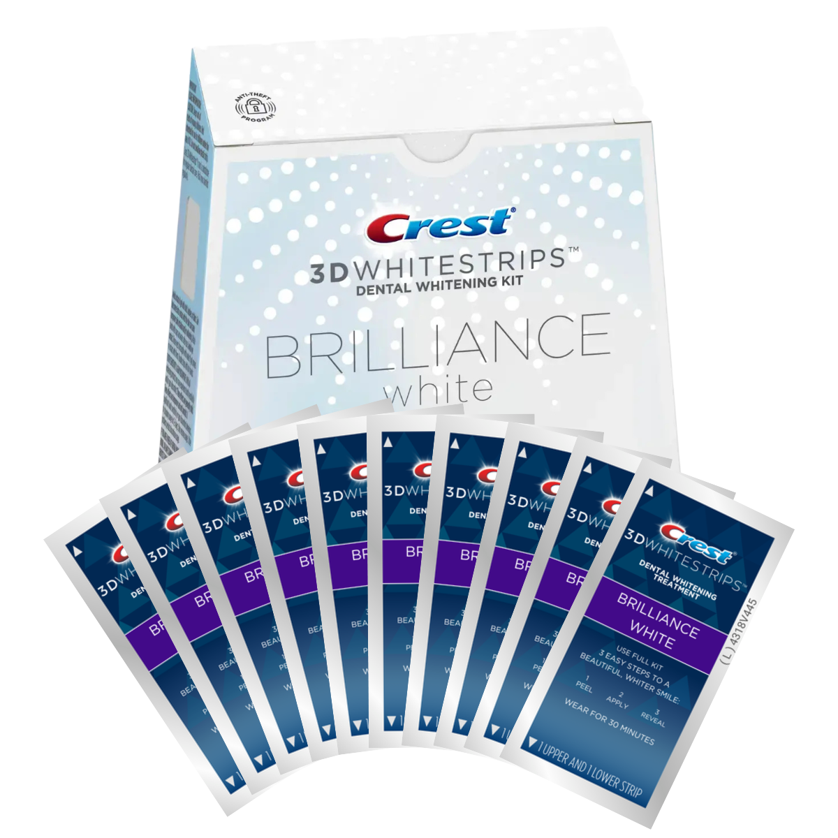 Bieliace Pásiky Crest 3D Whiestrips Brilliance White