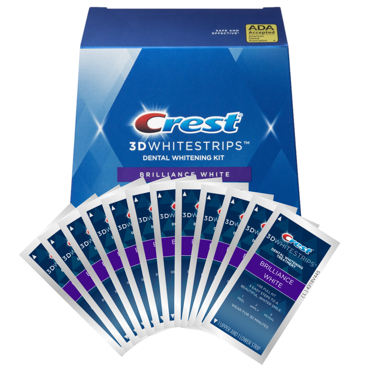 Fehérítő csíkok Crest 3D Brilliance White 9 Levels Whiter Whitestrips