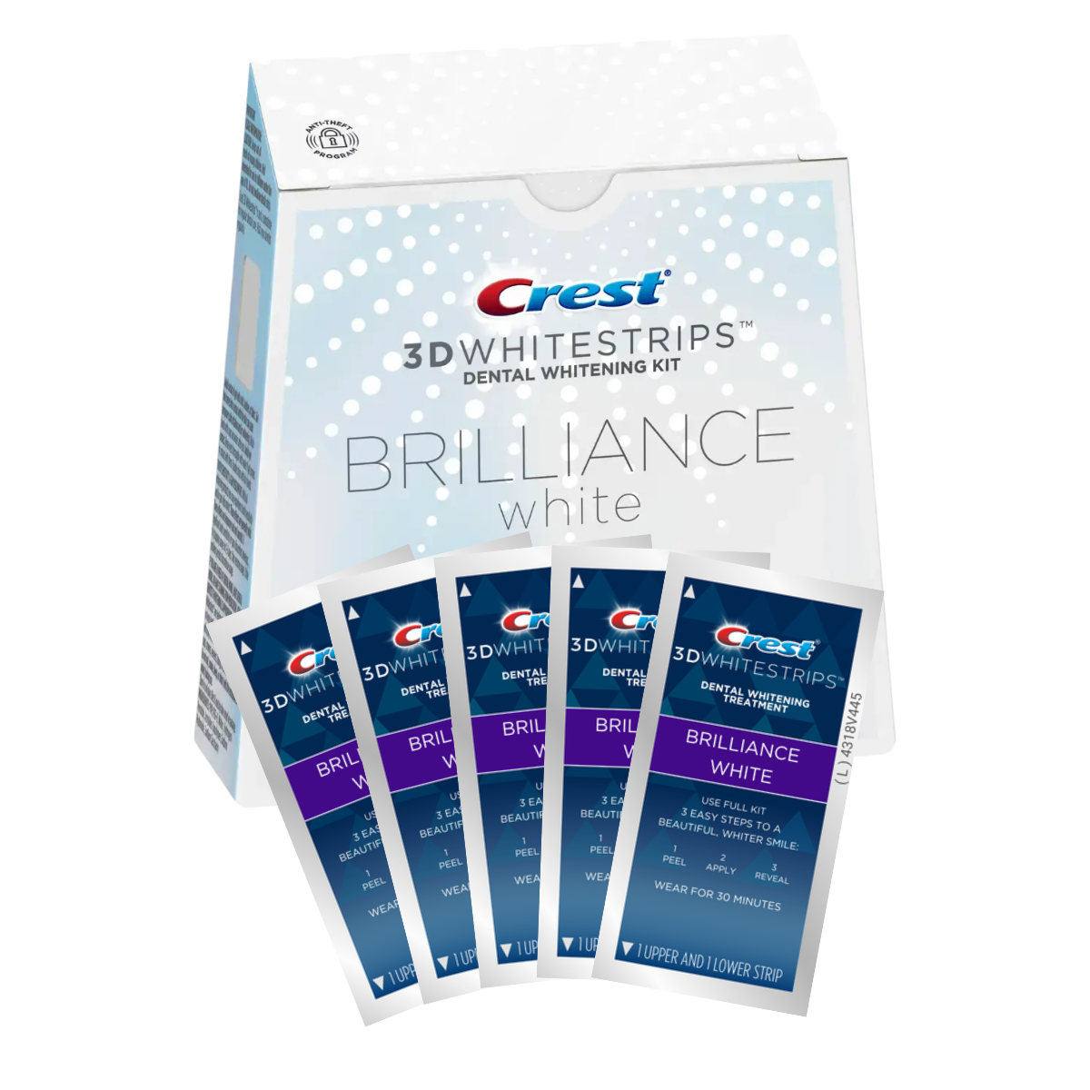 Bieliace Pásiky Crest 3D Whiestrips Brilliance White