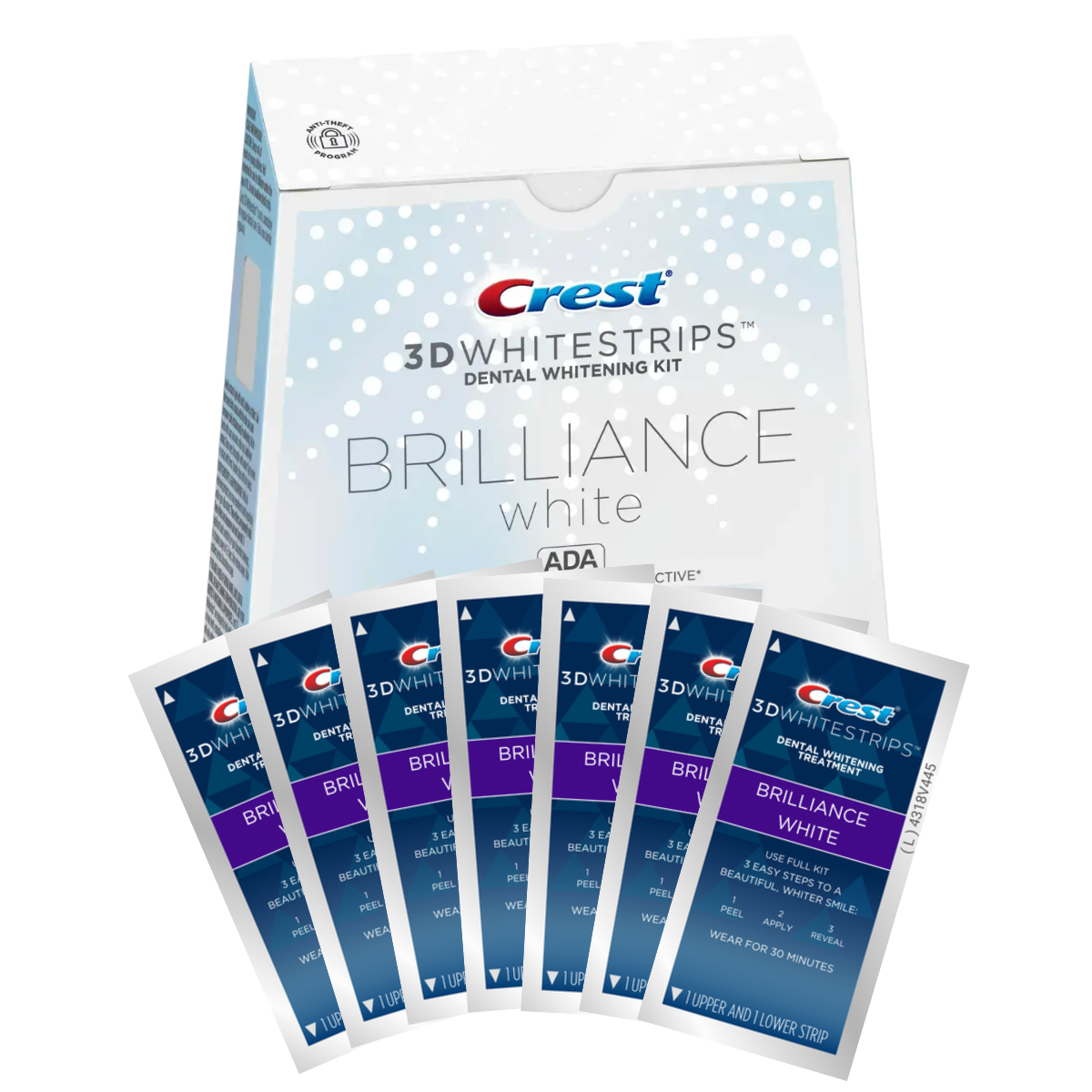Bieliace Pásiky Crest 3D Whiestrips Brilliance White