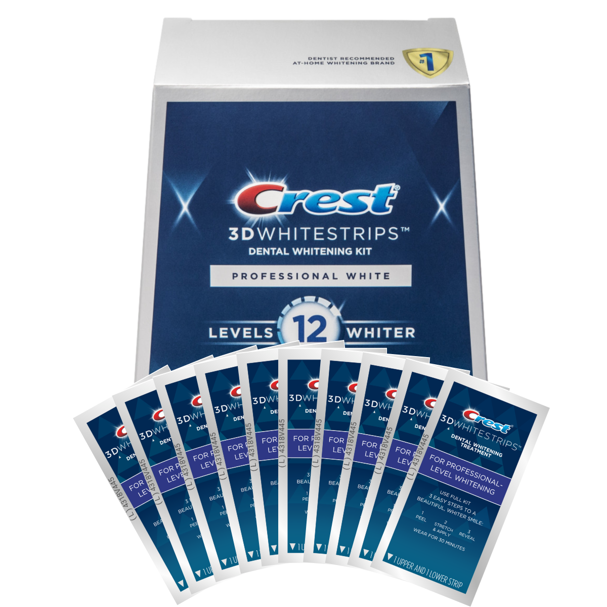 Fehérítő csíkok Crest 3D Whitestrips Professional White 12 Levels Whiter