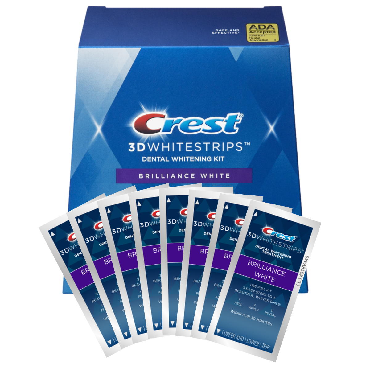 Fehérítő csíkok Crest 3D Brilliance White 9 Levels Whiter Whitestrips
