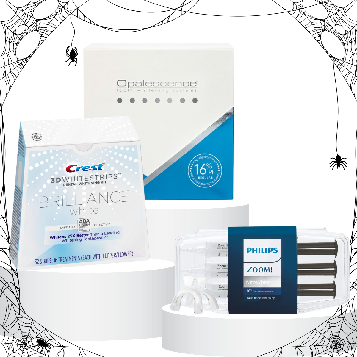 Prémiová súprava na bielenie zubov – Crest Brilliance + Opalescence PF16% + Philips Zoom 16%