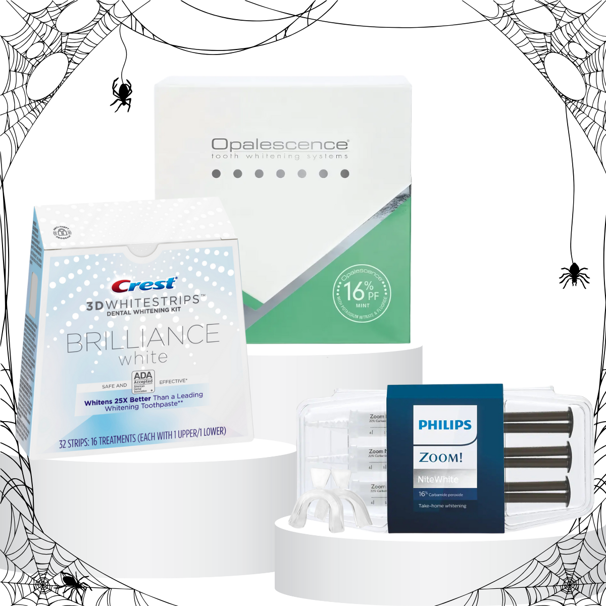 Prémiová súprava na bielenie zubov – Crest Brilliance + Opalescence PF16% + Philips Zoom 16%