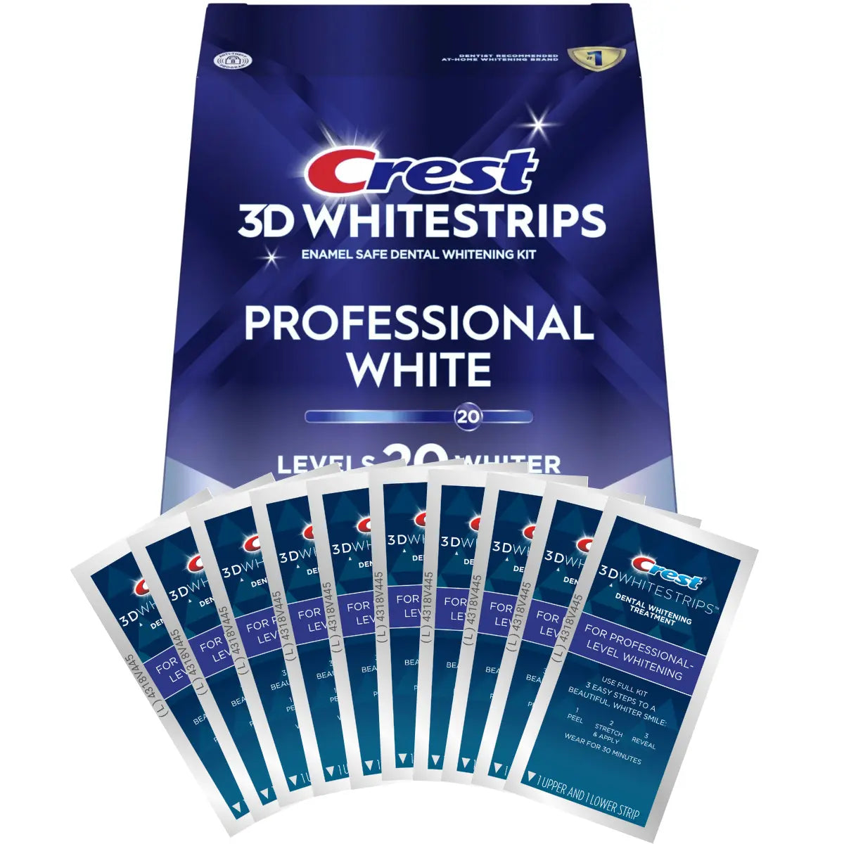 Bieliace Pásiky Crest For Professional-Level Whitening